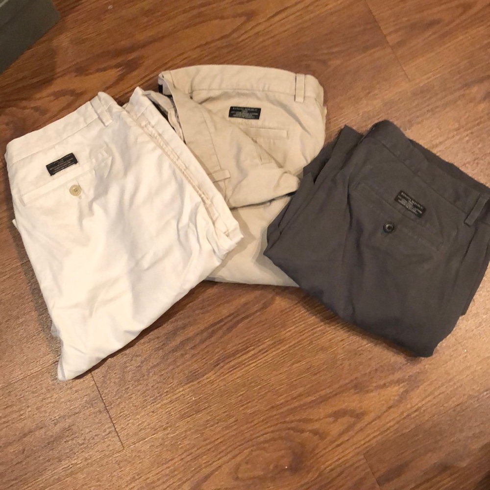 3 pairs banana republic chinos